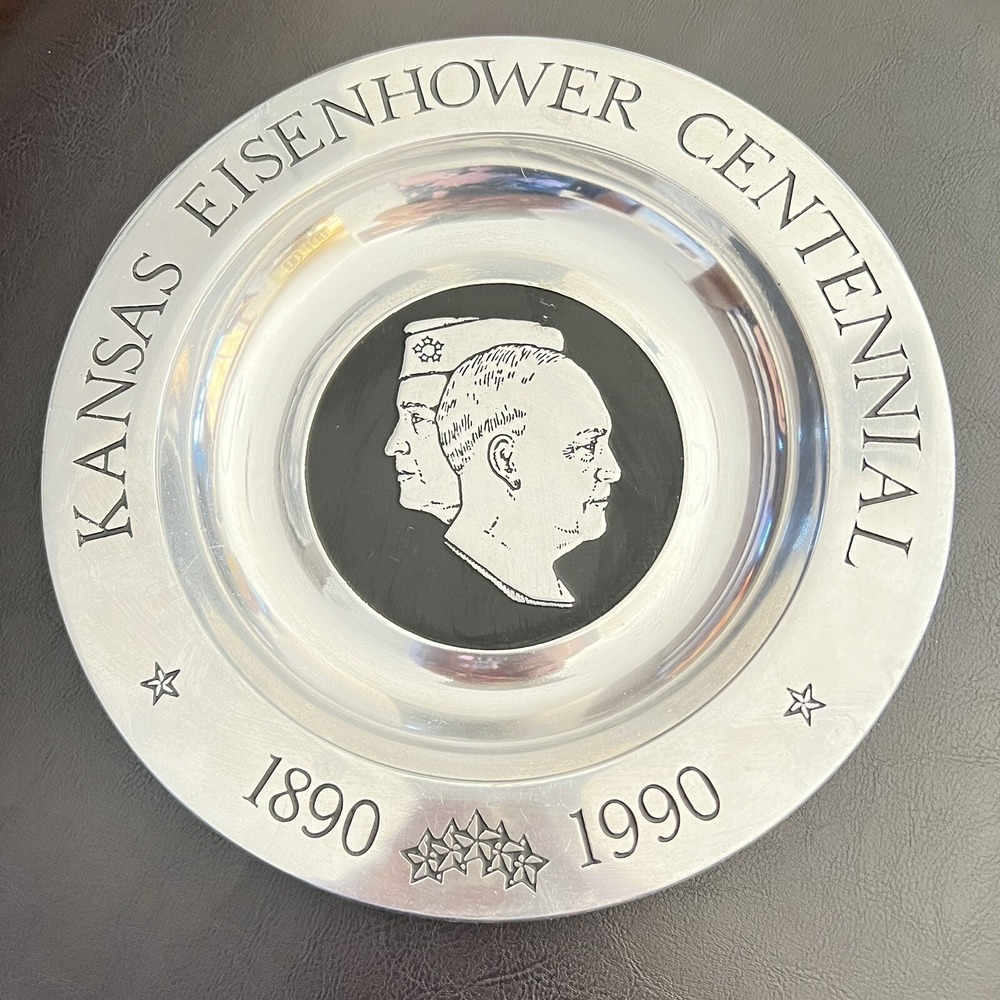 VINTAGE KANSAS EISENHOWER CENTENNIAL 1890 - 1990 COMMEMORATIVE PLATE NUMBER 483‎ - Picture 4 of 9